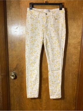 Judy Blue Jeans Womens 7 / 28 Skinny Fit Denim Golden Meadow Floral 26" Inseam